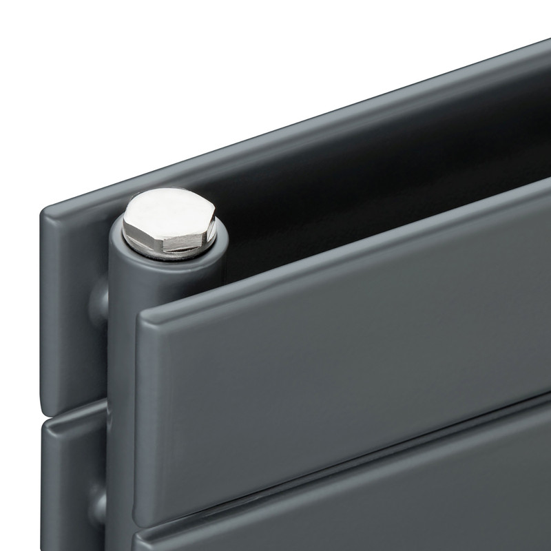 Ximax Oxford Duo Horizontal Designer Radiator 595 x 600mm 1976Btu Anthracite