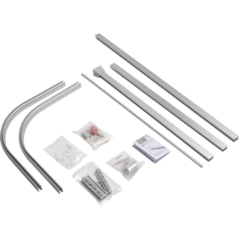 Croydex Slenderline Shower Track Kit Chrome