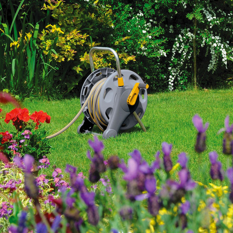 Hozelock Assembled 2-in-1 Hose Reel 25m Hose