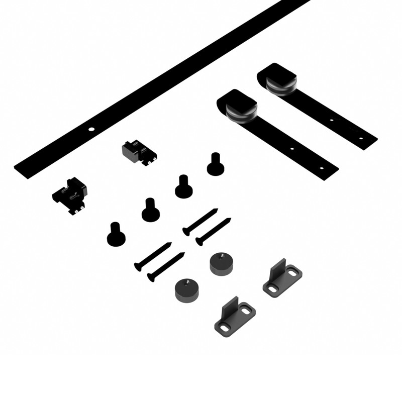Coburn Flat Track Mini Straight Hanger System 750mm - Black Finish
