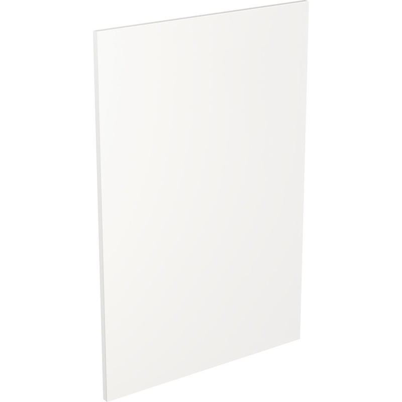 Kitchen Kit Flatpack Value Slab Kitchen Cabinet Base End Matt White 900mm