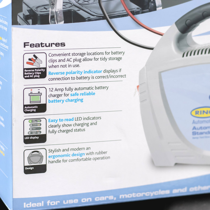 Ring Fully Auto Battery Charger 12V/8A