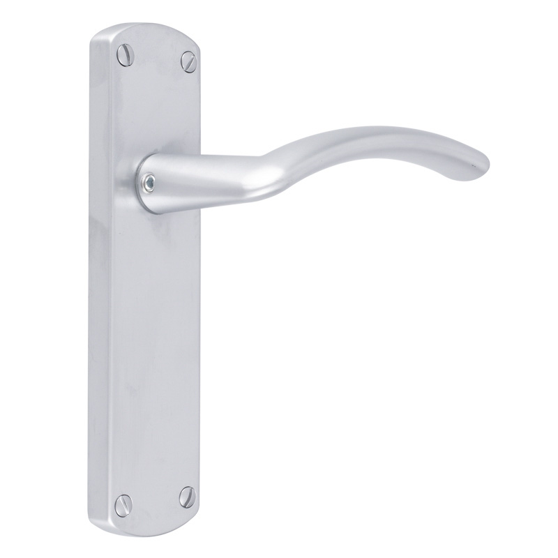 Serozzetta Tres Door Handles Latch Satin Chrome