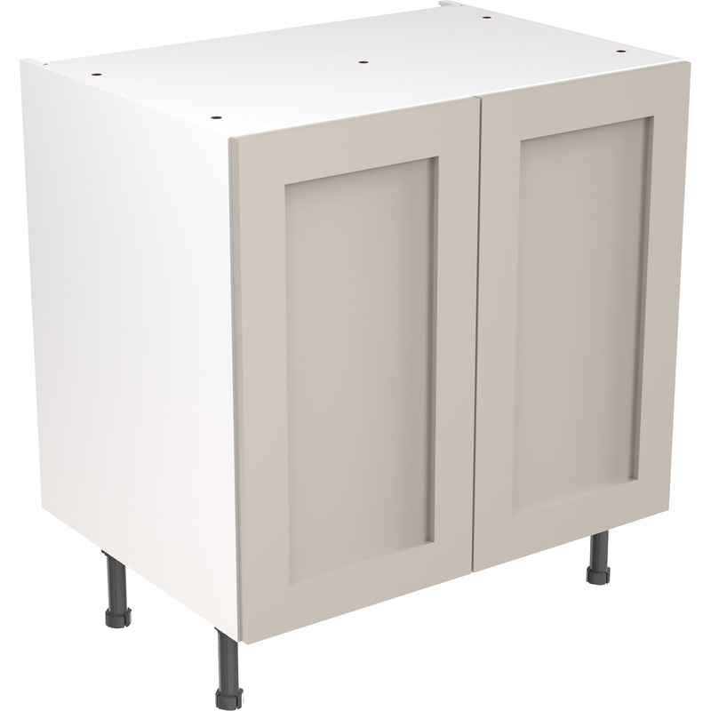 Kitchen Kit Flatpack Shaker Kitchen Cabinet Base Unit Ultra Matt Light Grey 800mm