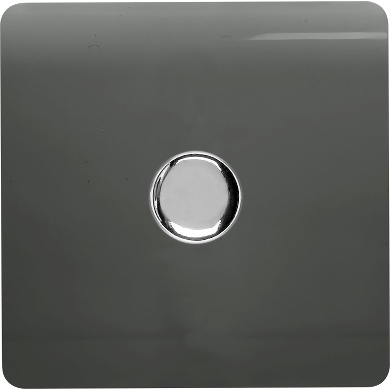 Trendiswitch Charcoal 1 Gang LED Dimmer Switch 1 Gang