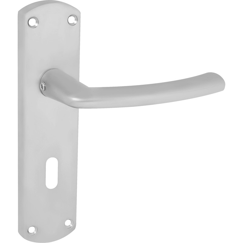 Serozzetta Dos Door Handles Lock Satin Chrome