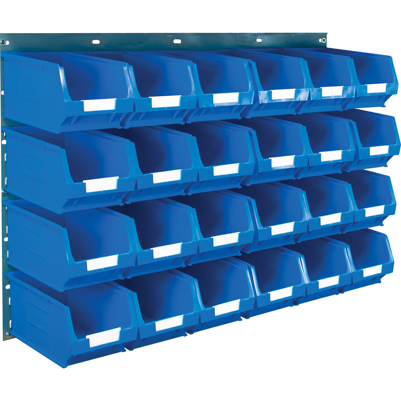 Barton Steel Louvre Panel with Blue Bins 641 x 457mm with TC3 Blue Bins