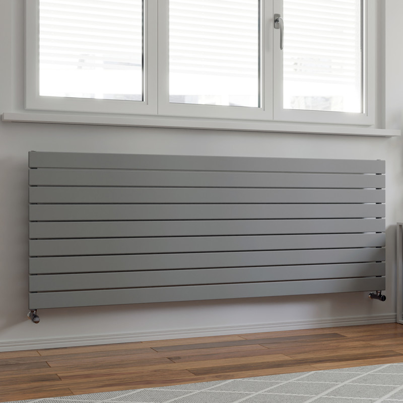 Ximax Oxford Single Horizontal Designer Radiator 670 x 1800mm 4311Btu Silver