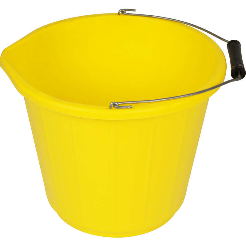 Yellow Builders Bucket 13.5L