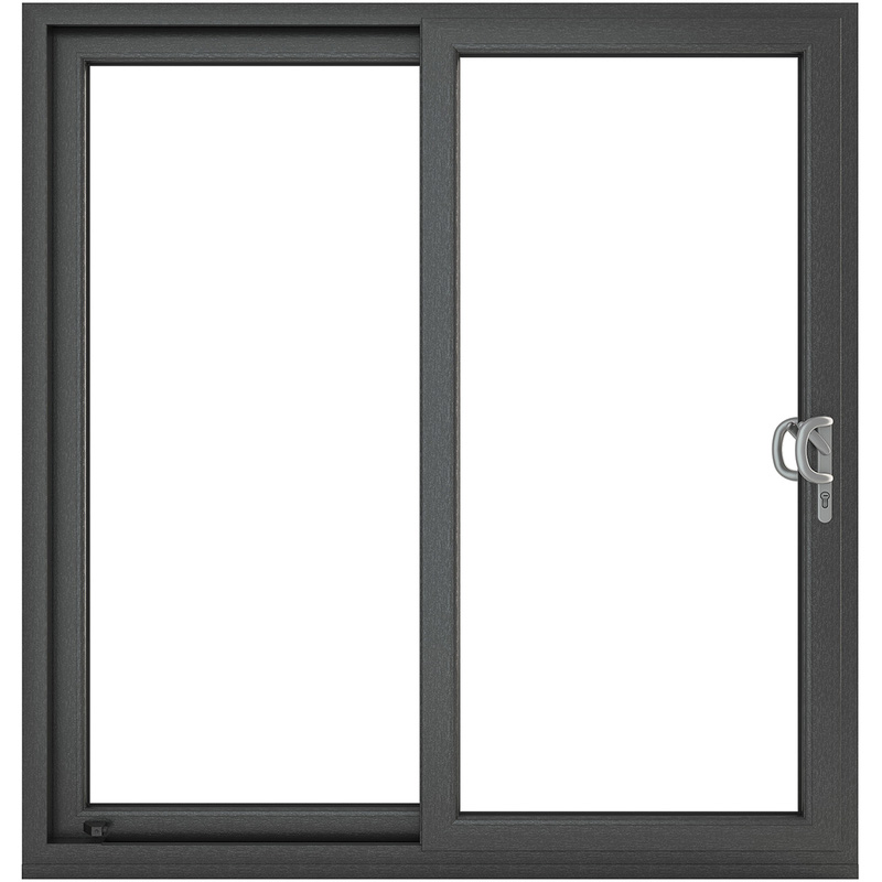 Crystal uPVC Sliding Patio Door Right Hand Open 1790mm x 2090mm Clear Double Glazed Grey/White