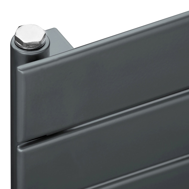 Ximax Oxford Single Horizontal Designer Radiator 595 x 600mm 1300Btu Anthracite