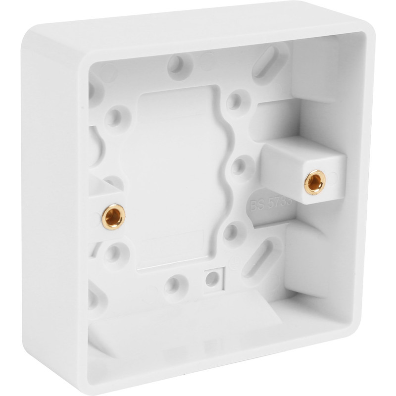 Wessex White Moulded Surface Box 1 Gang 25mm