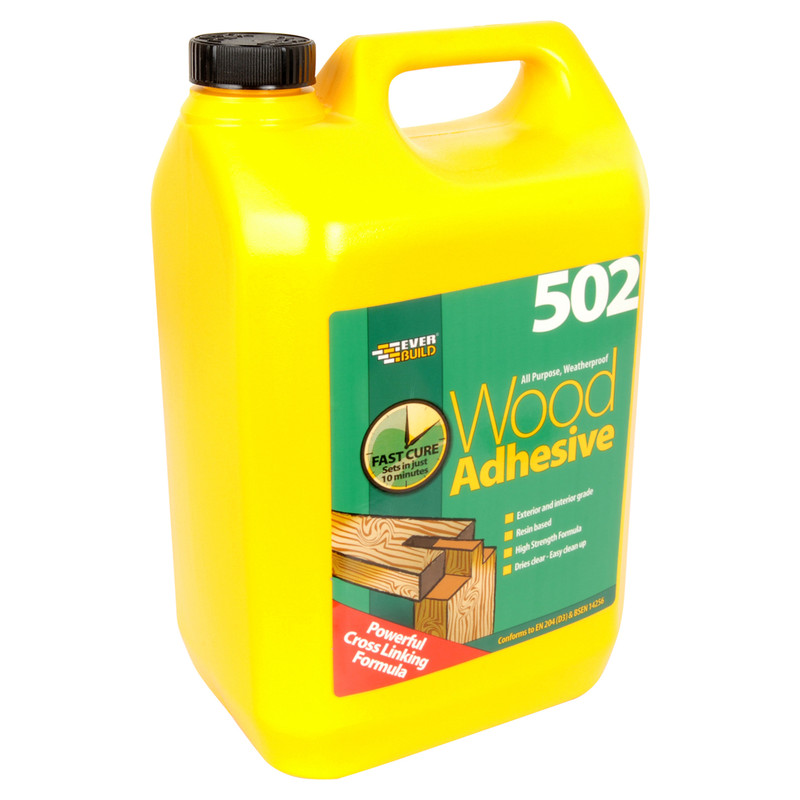 Everbuild 502 Interior & Exterior PVA Wood Glue 5L