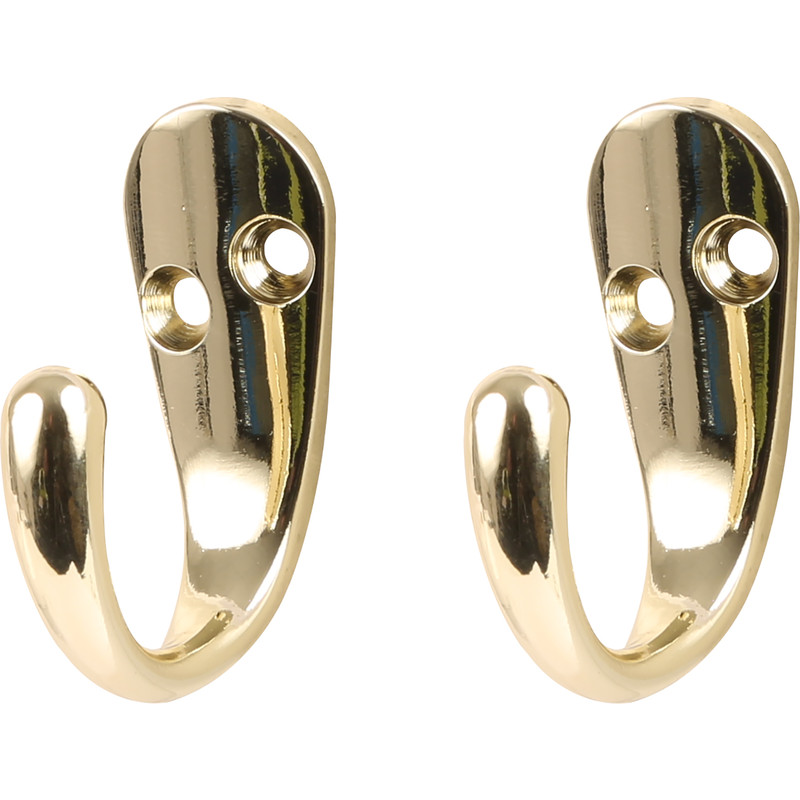 Robe Hook Single Brass