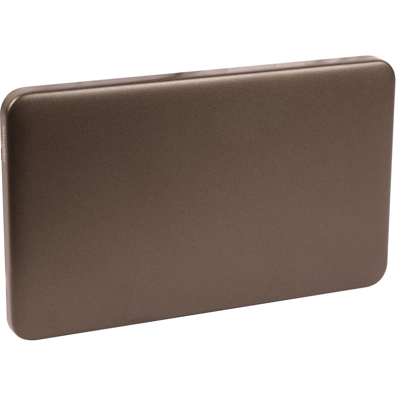 Schneider Electric Lisse Mocha Bronze Screwless Blank Plate 2 Gang