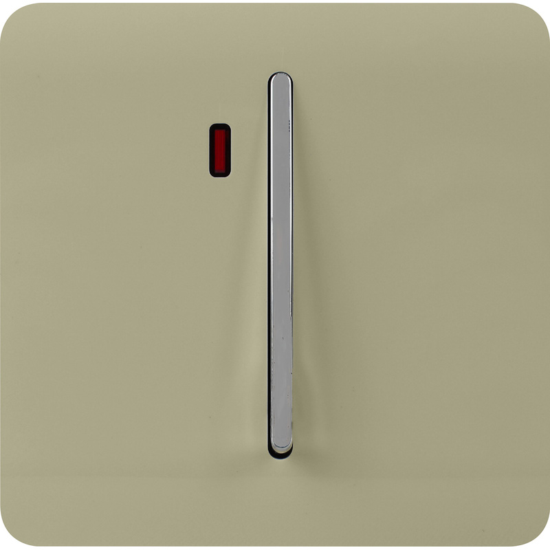 Trendiswitch Gold 20 Amp Switch with Neon 1 Gang