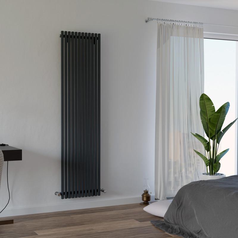 Ximax Cornwall Vertical Designer Radiator 1800 x 470mm 3904Btu Anthracite