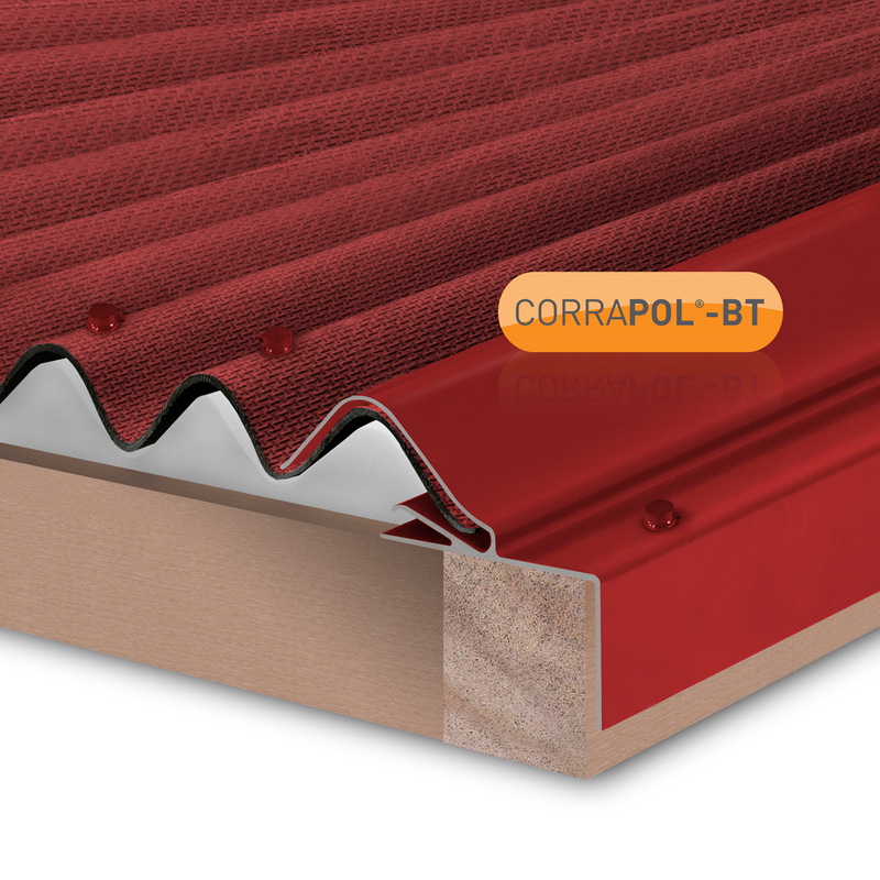 Corrapol-BT Rigid Rock n Lock Side Flashing Red 3m