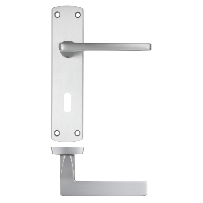 Stanza Leon Door Handles Satin Lock