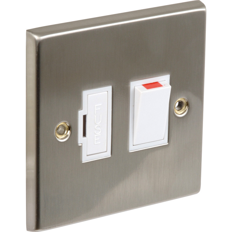 Satin Chrome / White Switched Spur 13A