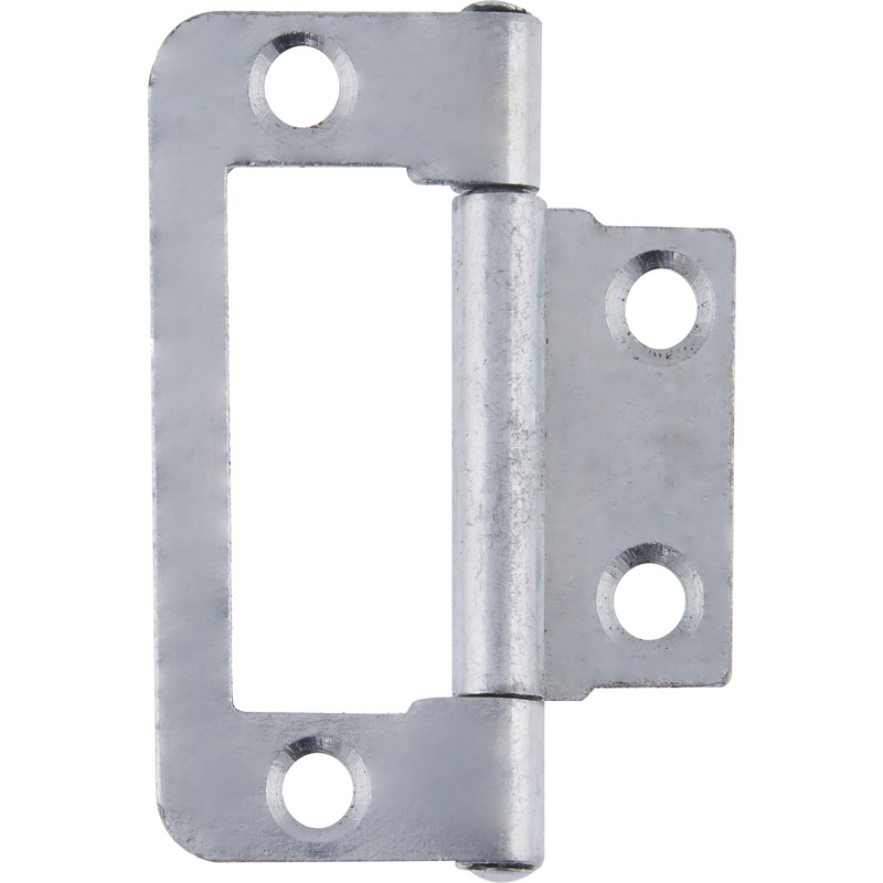 Flush Hinge Bright Zinc 50mm