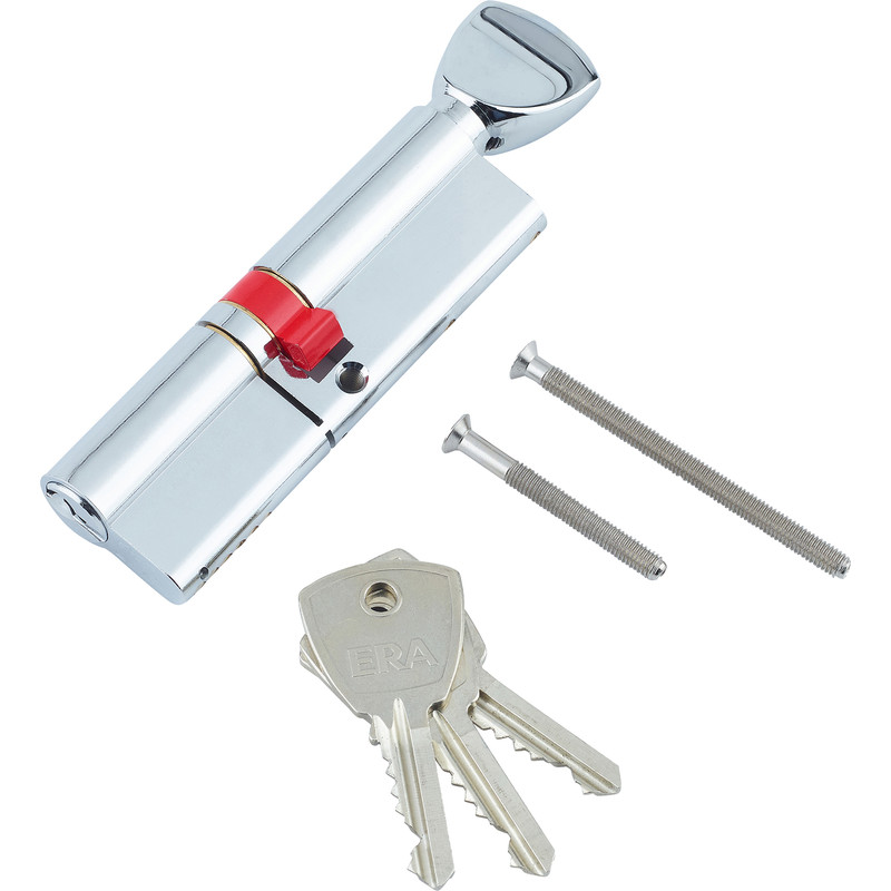 ERA 3 Star Euro Thumbturn Cylinder 37-37mm Polished Chrome