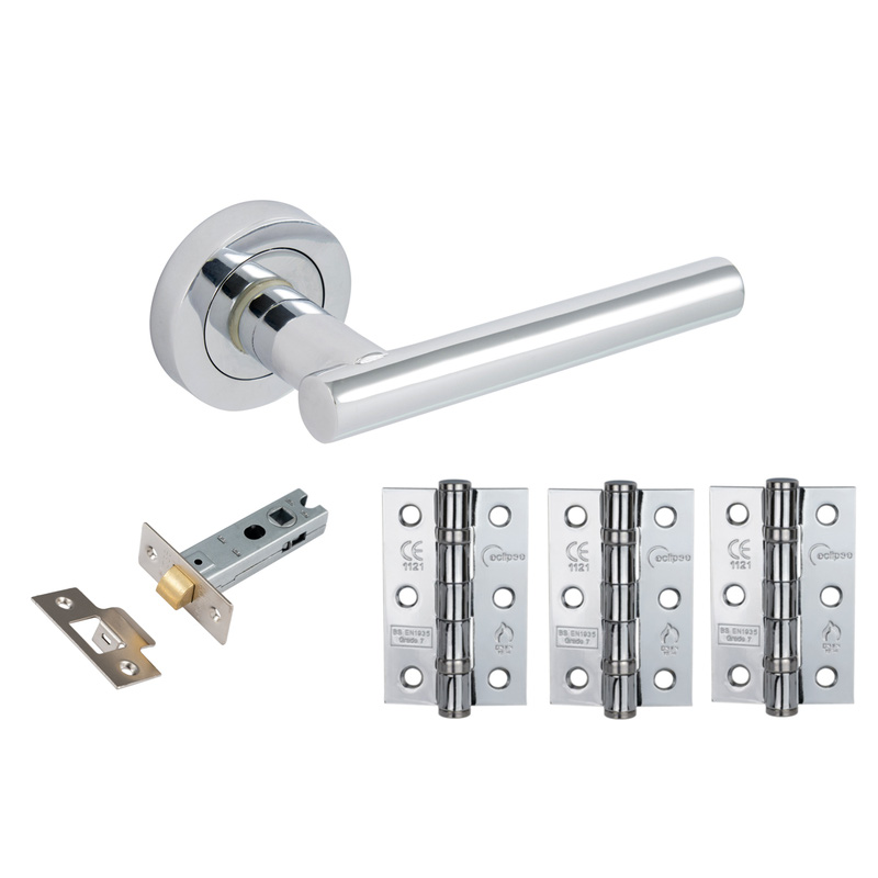 Eclipse Corvette Door & Latch Pack Polished Chrome