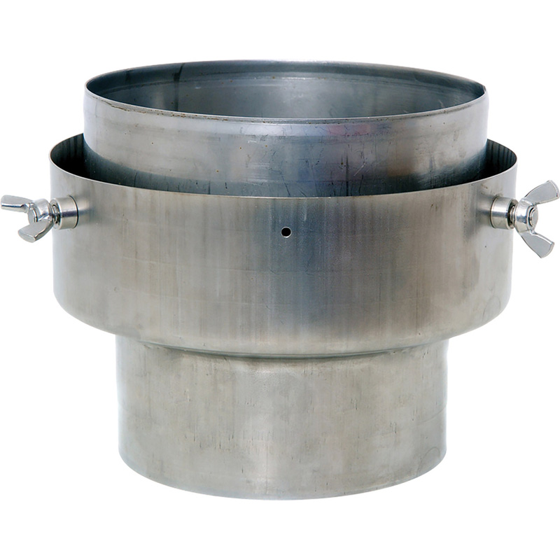 Increasing Stove Pipe To Flex Adapter (MR) 5"/125mm - 6"/150mm