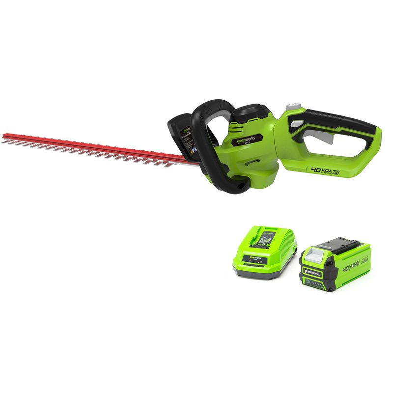 Greenworks 40V 61cm (24") Cordless Hedge Trimmer 1 x 2.0Ah