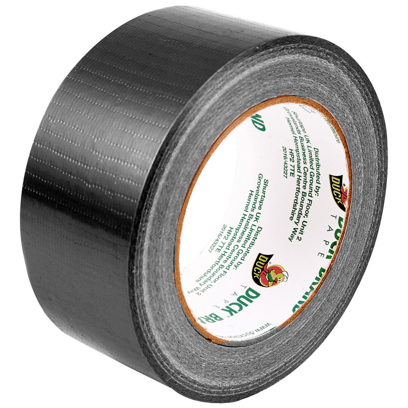 Duck Cloth Duct Tape Black 50mm x 50m