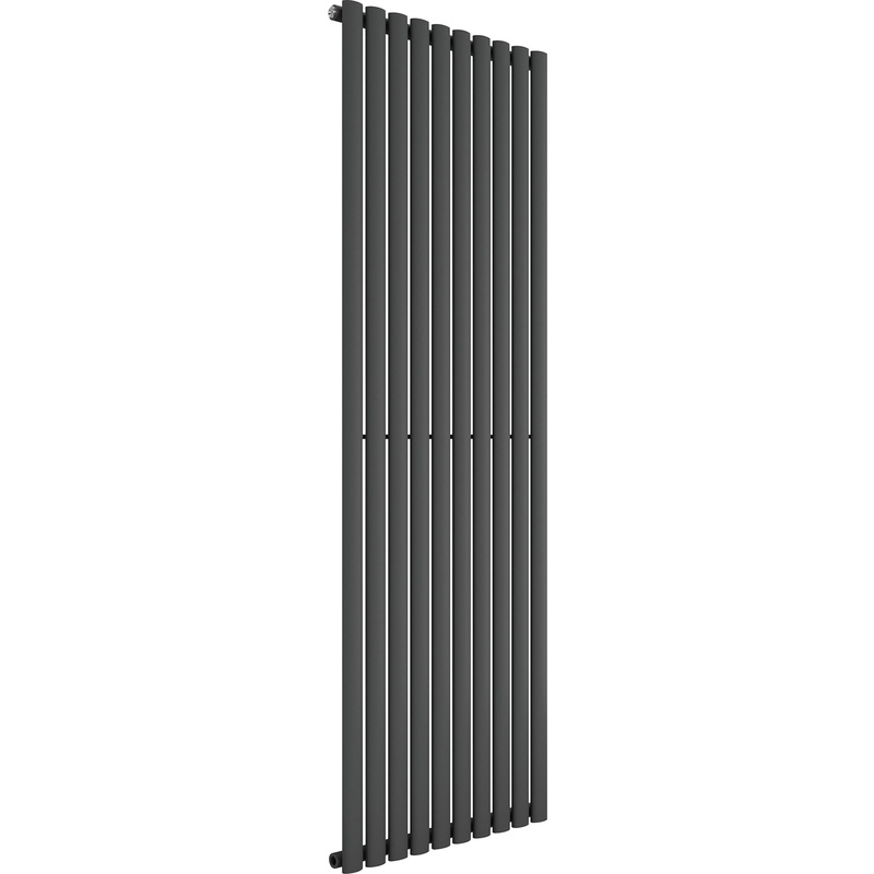 Azur Nero Designer Oval Tube Radiator 1800 x 600mm 4178Btu Anthracite
