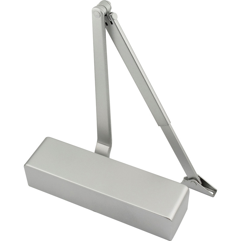 Eclipse Power Adjustable Overhead Door Closer Size 2-4 Silver