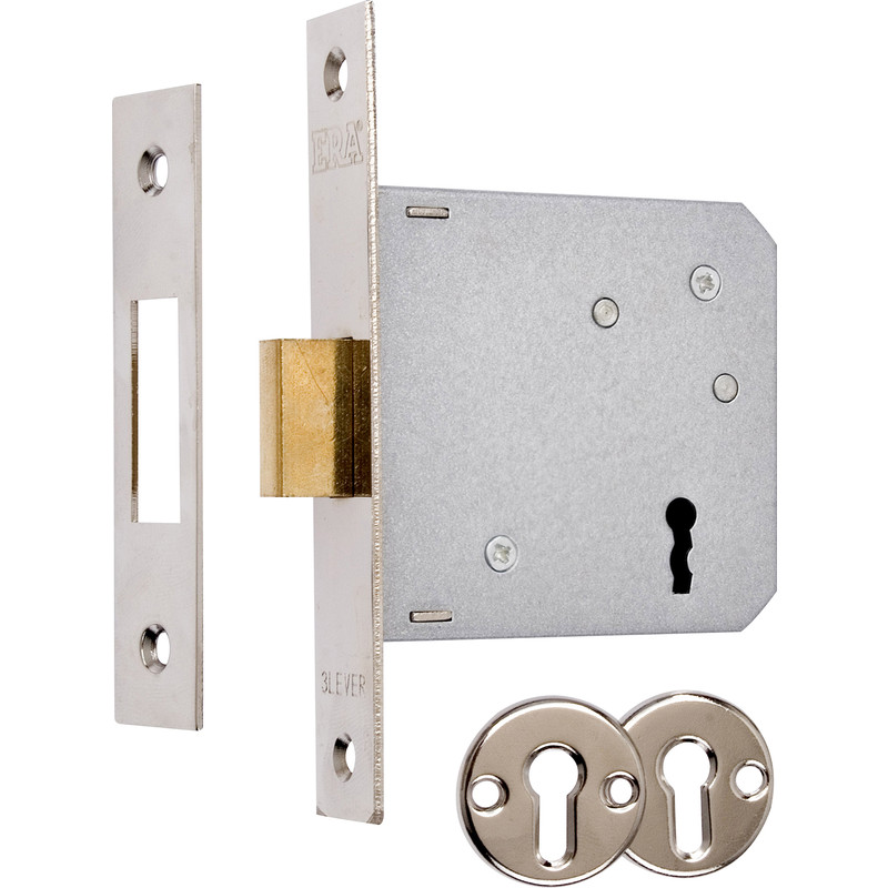 ERA 3 Lever Mortice Deadlock 76mm Chrome