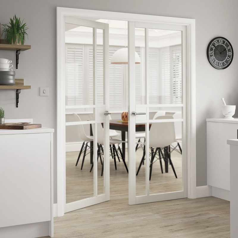 City White Clear Glass Internal Door 35 x 1981 x 686mm