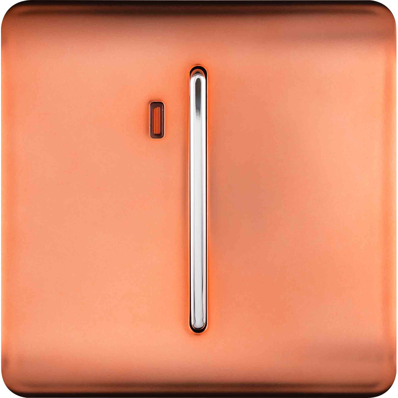 Trendiswitch Copper 20 Amp Switch with Neon 1 Gang