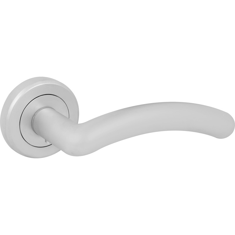Serozzetta Noxia Lever On Rose Door Handles Satin Chrome