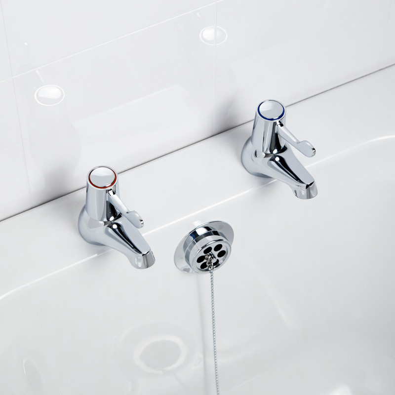 Ebb + Flo Contract Lever Taps Bath Pillar