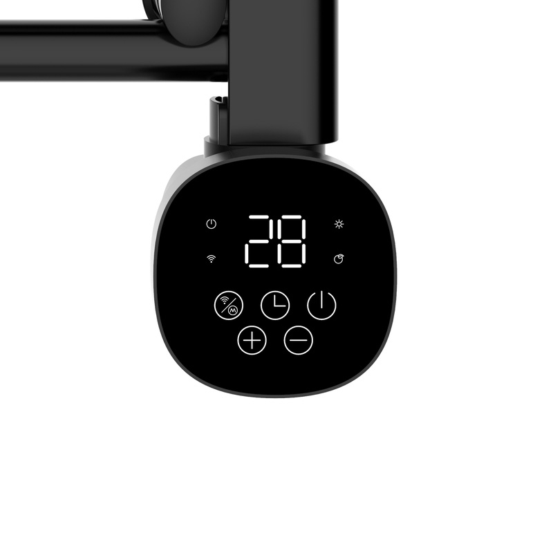 TCP Black Smart WiFi Fixed Pre-Filled Towel Radiator 1250 x 500mm 1000w