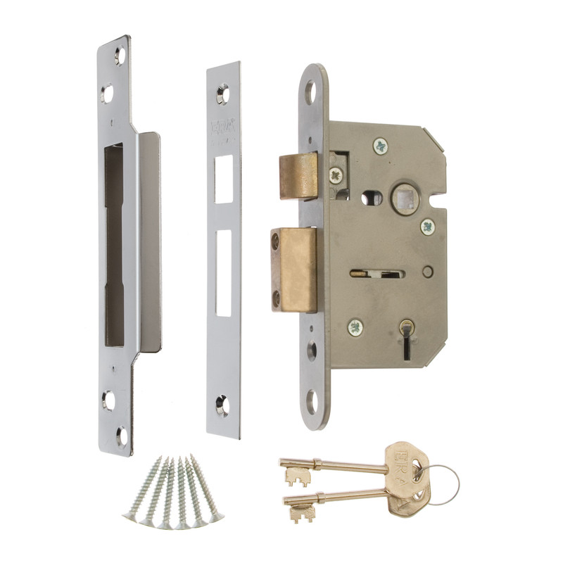 Viscount 5 Lever Mortice Sashlock 76mm Satin Chrome