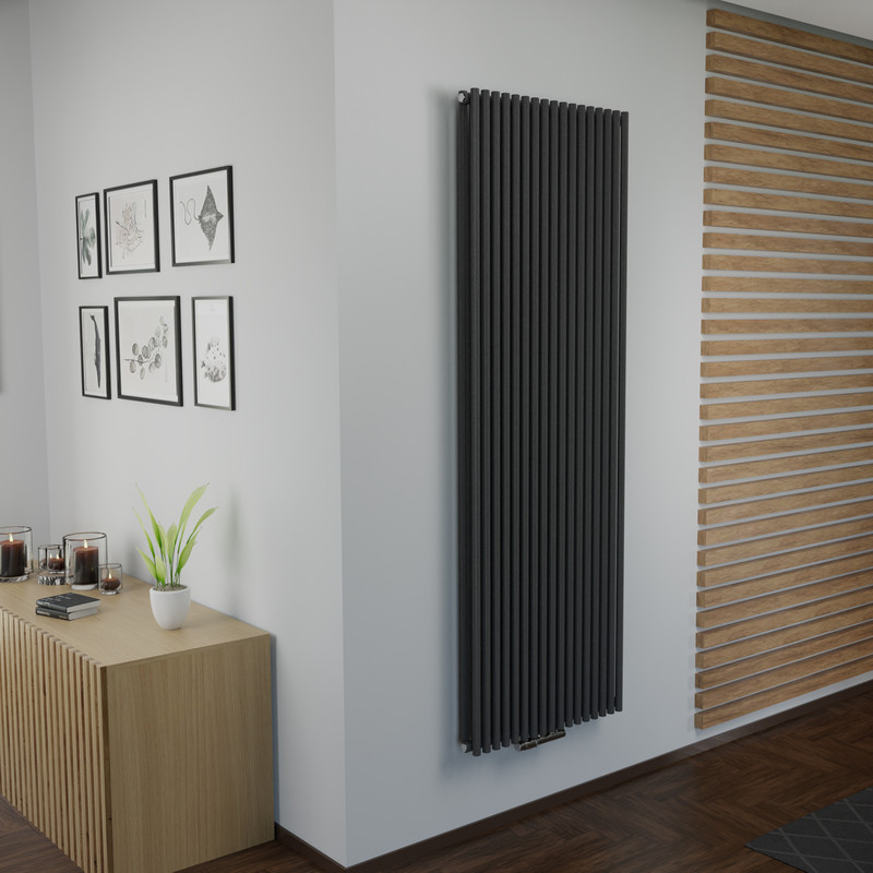 Ximax Kingston Duo Vertical Designer Radiator 1800 x 610mm 5900Btu Anthracite Structure