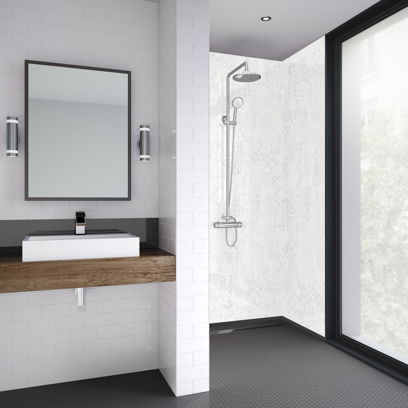 Mermaid Elite Tongue & Groove Shower Wall Panel Padova 2420mm x 1200mm x 10mm Post Formed