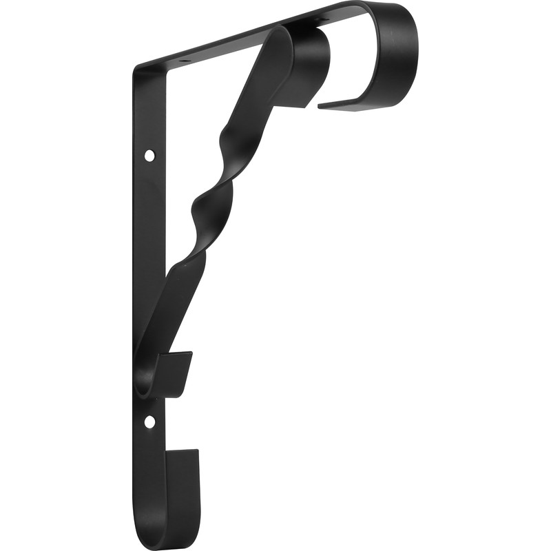 Scroll Shelf Bracket 200 x 200mm Black