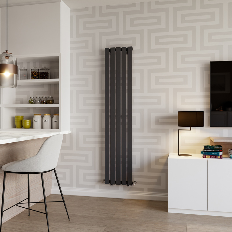 Azur Emilia Designer Panel Radiator 1800 x 372mm 2471Btu Anthracite