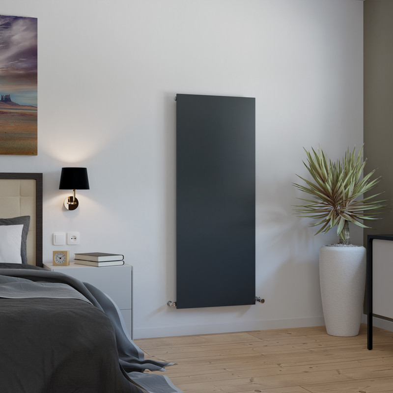 Ximax Oxford Plan Vertical Designer Radiator 1500 x 595mm 2594Btu Anthracite