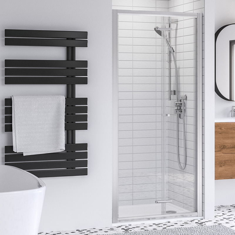 Aqualux Framed 8mm Shower Enclosure Bi-Fold Door Only 800mm