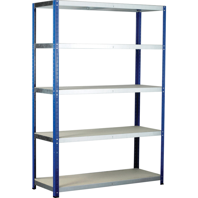 Eco Shelving Bay with Chipboard Shelves 5 Tier 1760 x 1200 x 600mm