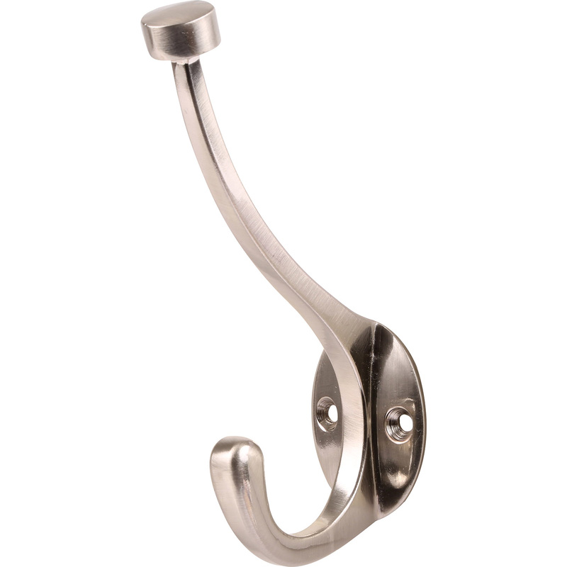 Pill Top Hat & Coat Hook Satin Nickel