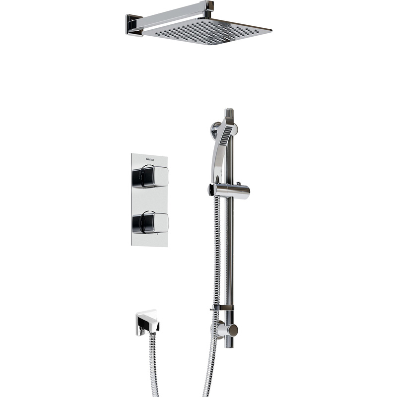 Bristan Cobalt Thermostatic Concealed Diverter Mixer Shower With Riser Kit
