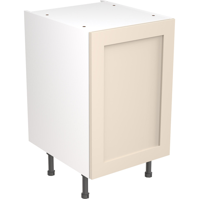 Kitchen Kit Flatpack Shaker Kitchen Cabinet Base Unit Ultra Matt Cashmere 500mm