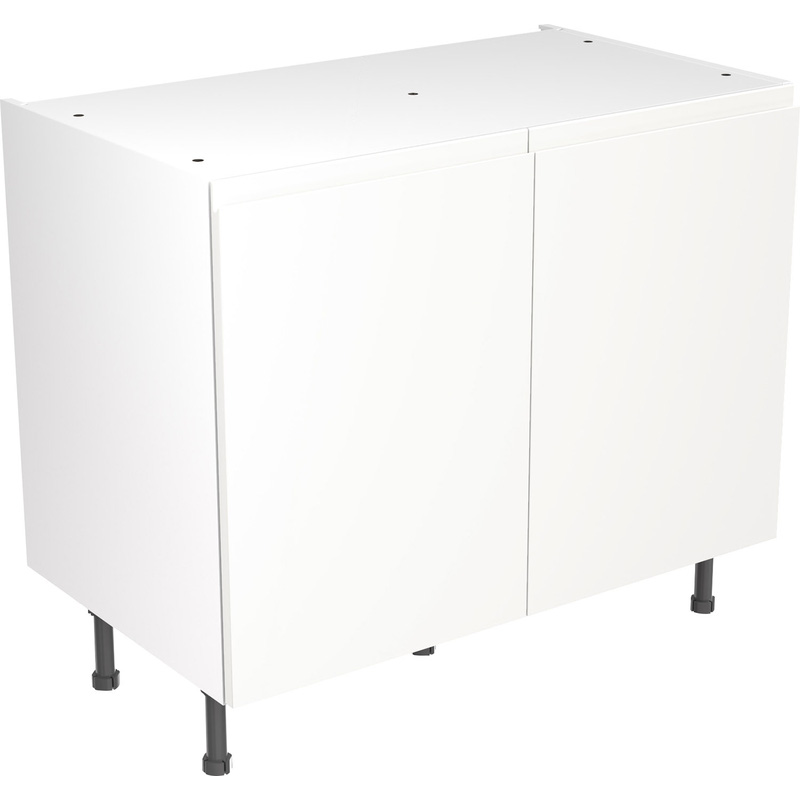 Kitchen Kit Ready Made J-Pull Kitchen Cabinet Base Unit Ultra Matt White 1000mm